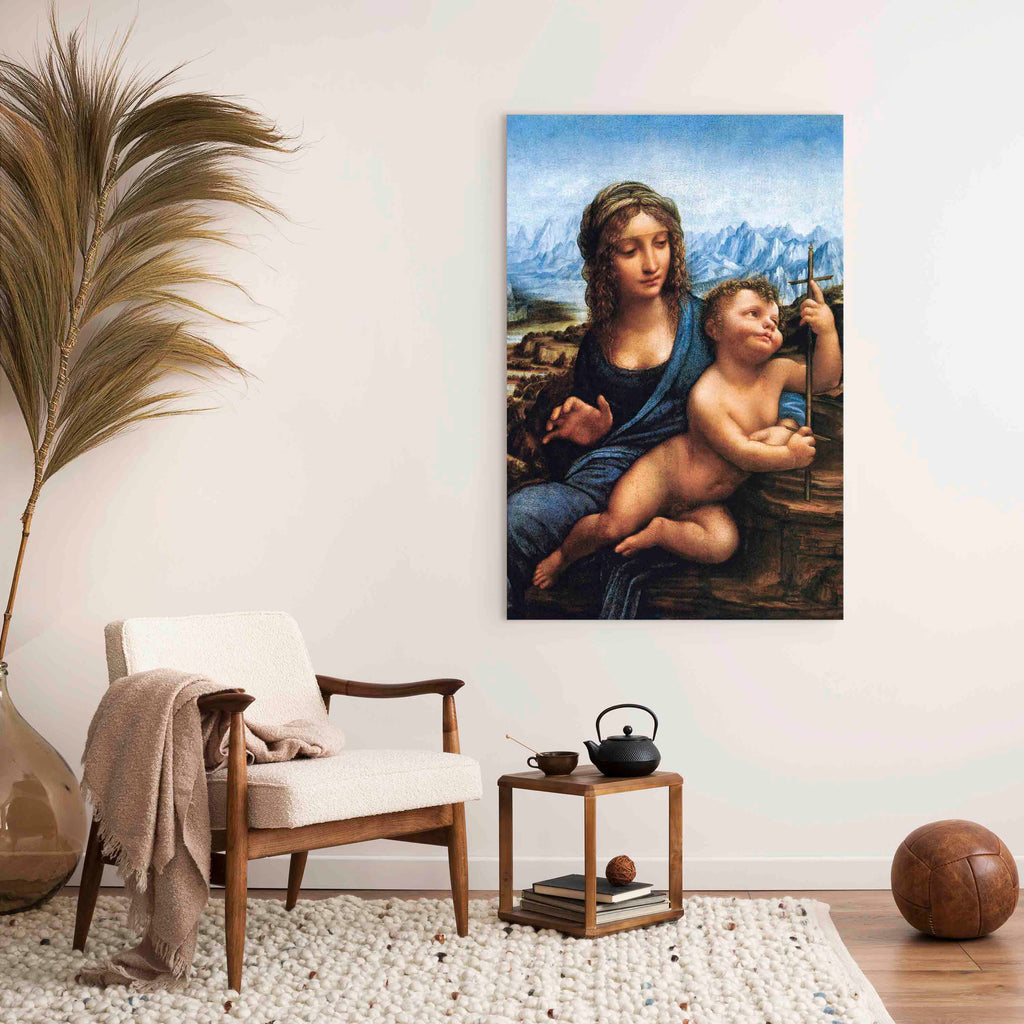 Canvas Print Madonna With a Distaff by Da Vinci
