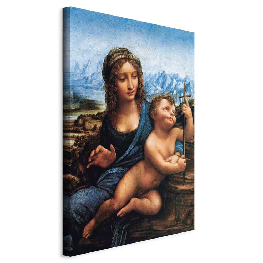 Canvas Print Madonna With a Distaff by Da Vinci