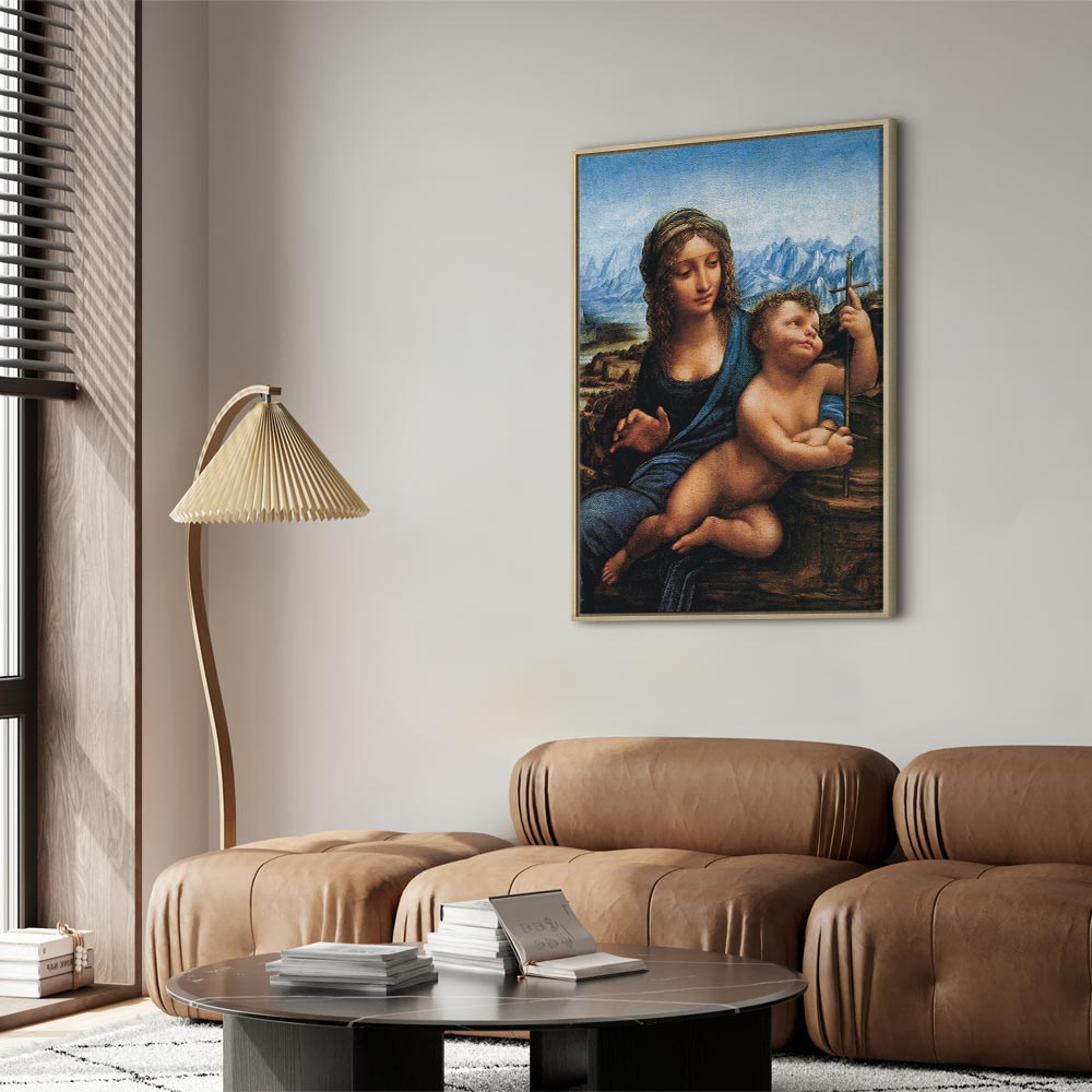 Canvas Print Madonna With a Distaff by Da Vinci