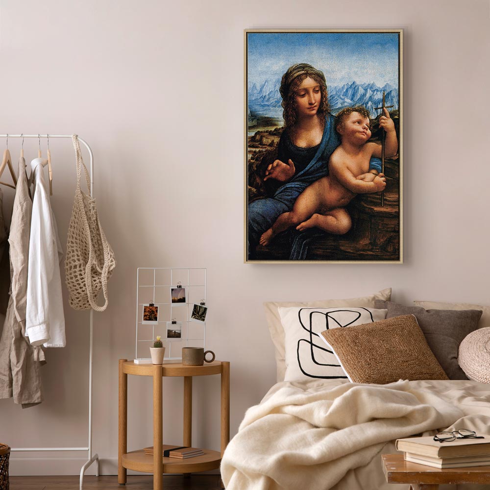 Canvas Print Madonna With a Distaff by Da Vinci