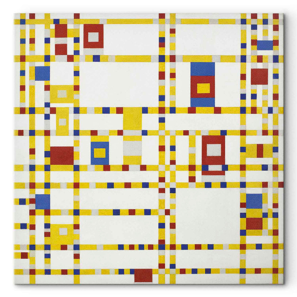 Mondrian Broadway Boogie Woogie Abstract Canvas Print