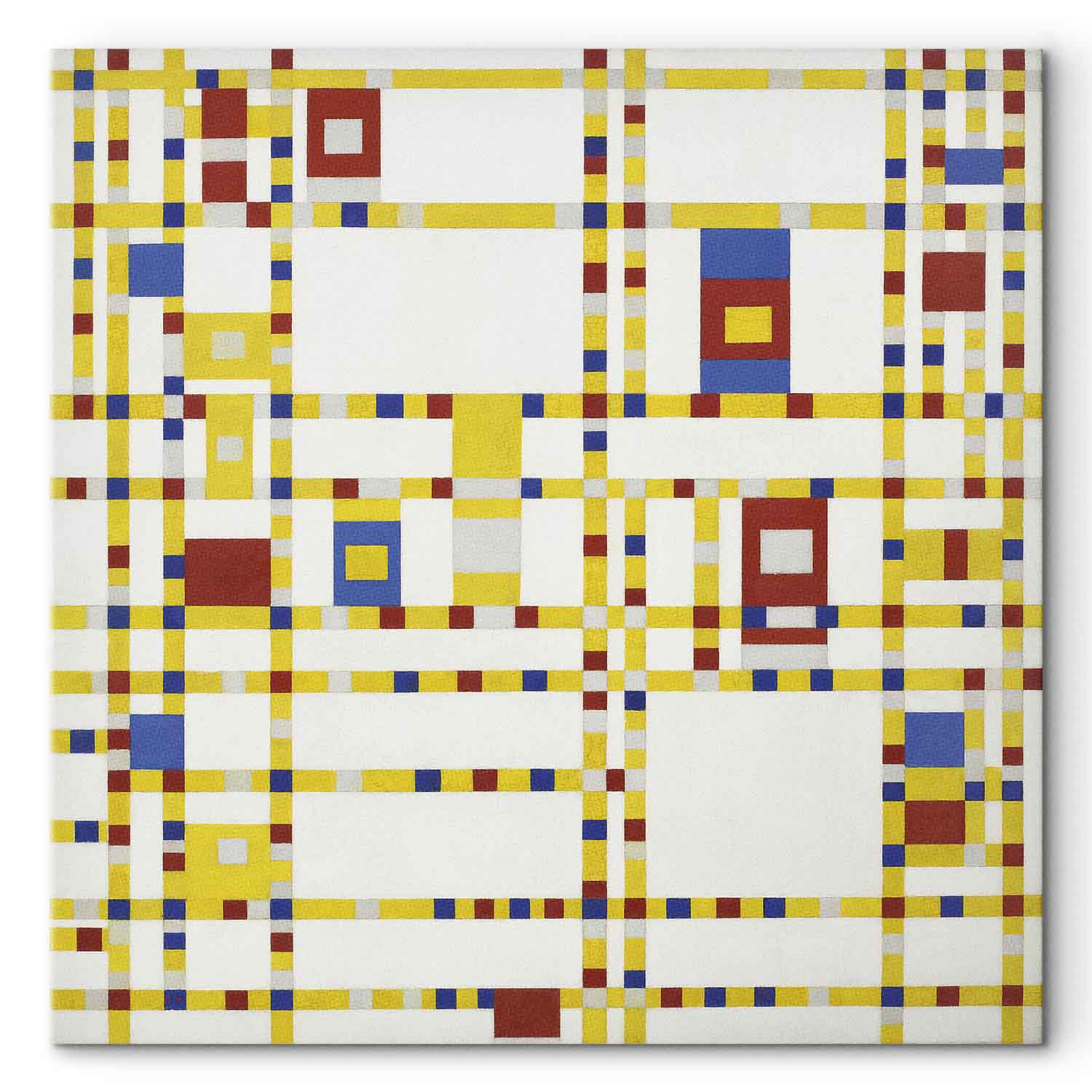 Mondrian Broadway Boogie Woogie Abstract Canvas Print