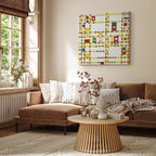 Mondrian Broadway Boogie Woogie Abstract Canvas Print