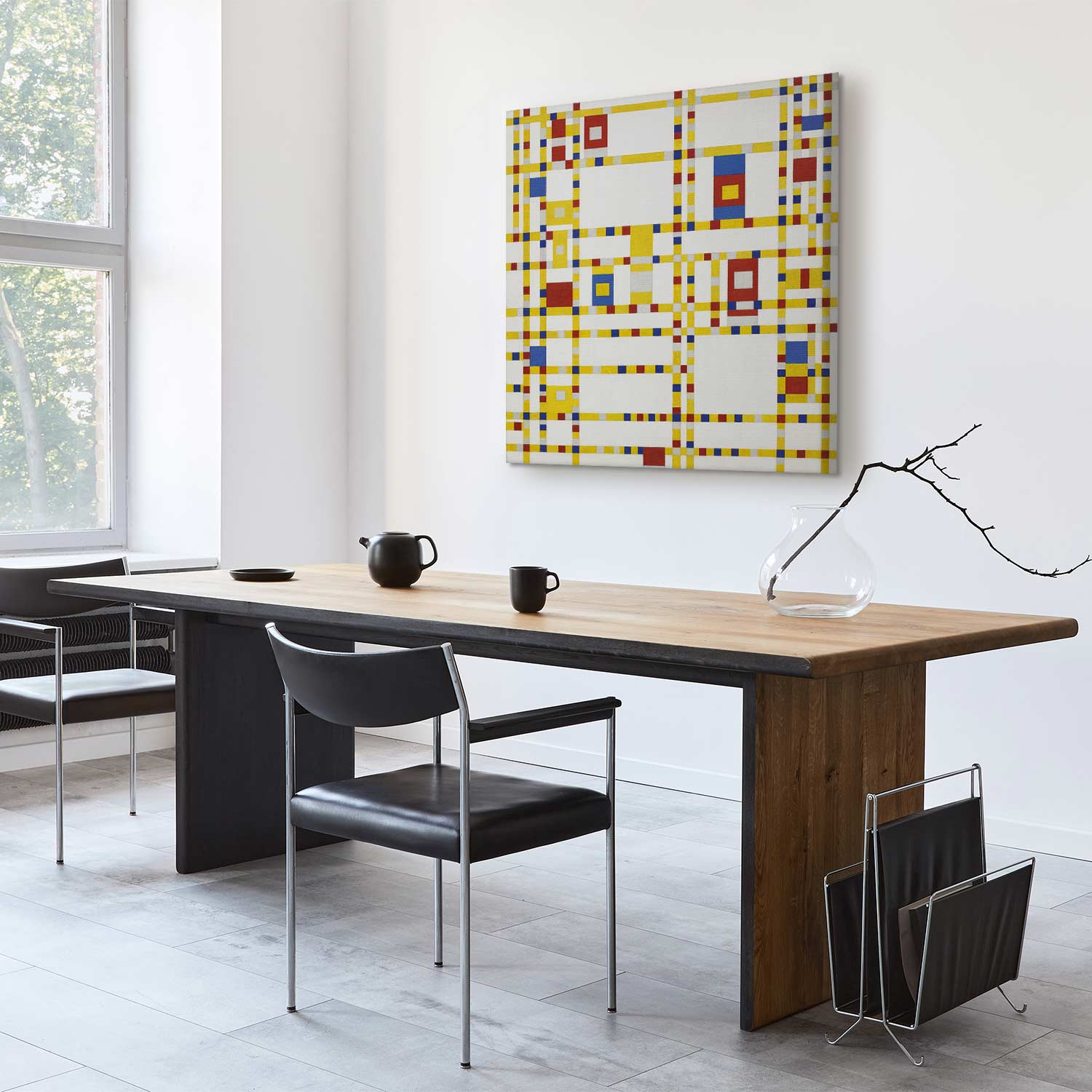 Mondrian Broadway Boogie Woogie Abstract Canvas Print