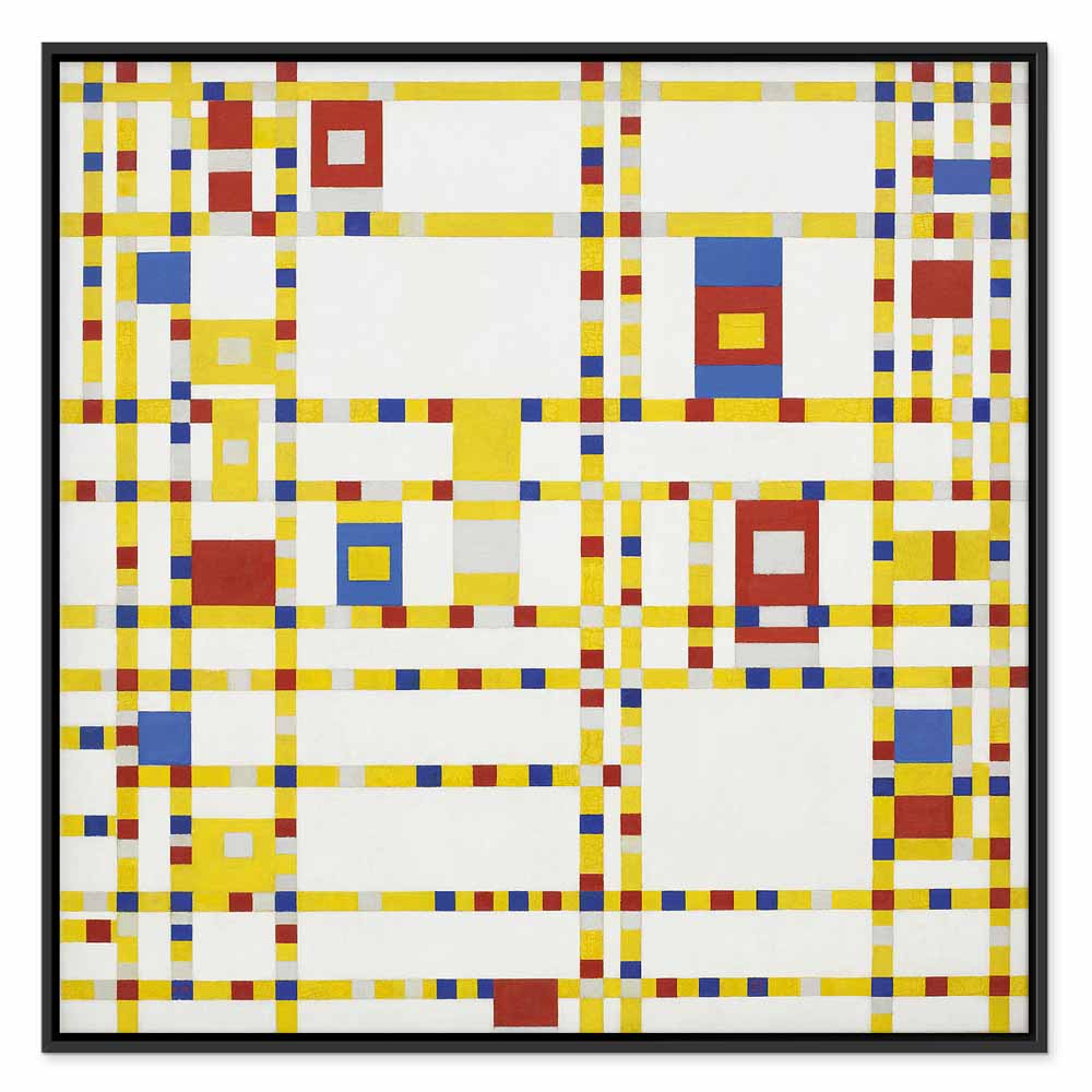 Mondrian Broadway Boogie Woogie Abstract Canvas Print