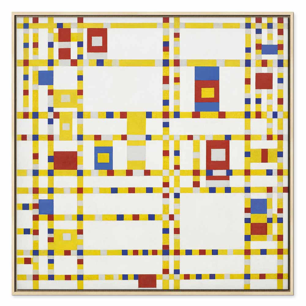 Mondrian Broadway Boogie Woogie Abstract Canvas Print
