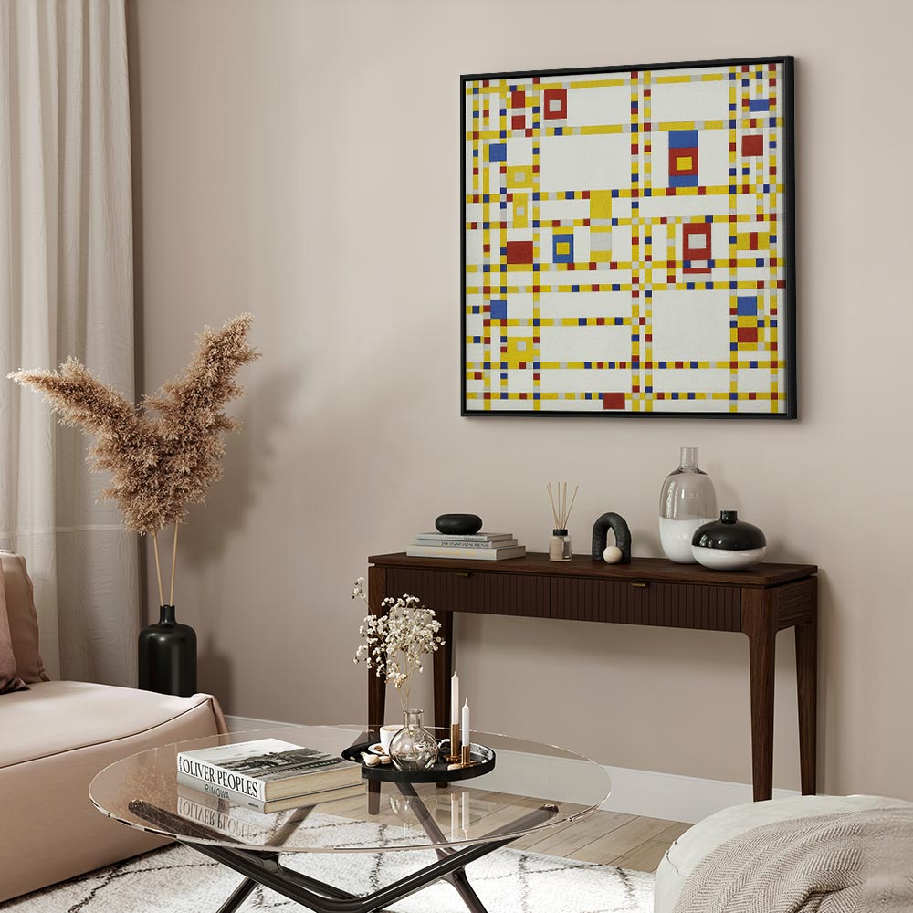 Mondrian Broadway Boogie Woogie Abstract Canvas Print