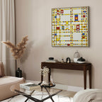 Mondrian Broadway Boogie Woogie Abstract Canvas Print