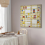 Mondrian Broadway Boogie Woogie Abstract Canvas Print