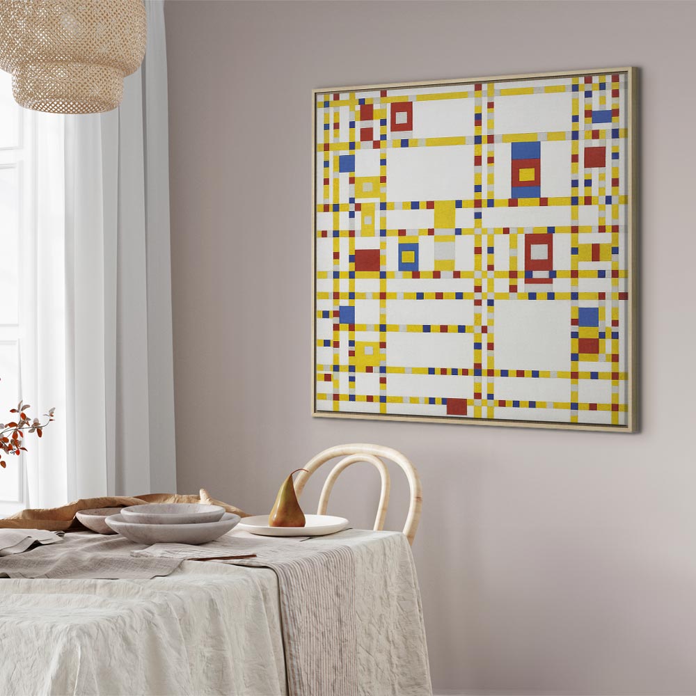 Mondrian Broadway Boogie Woogie Abstract Canvas Print