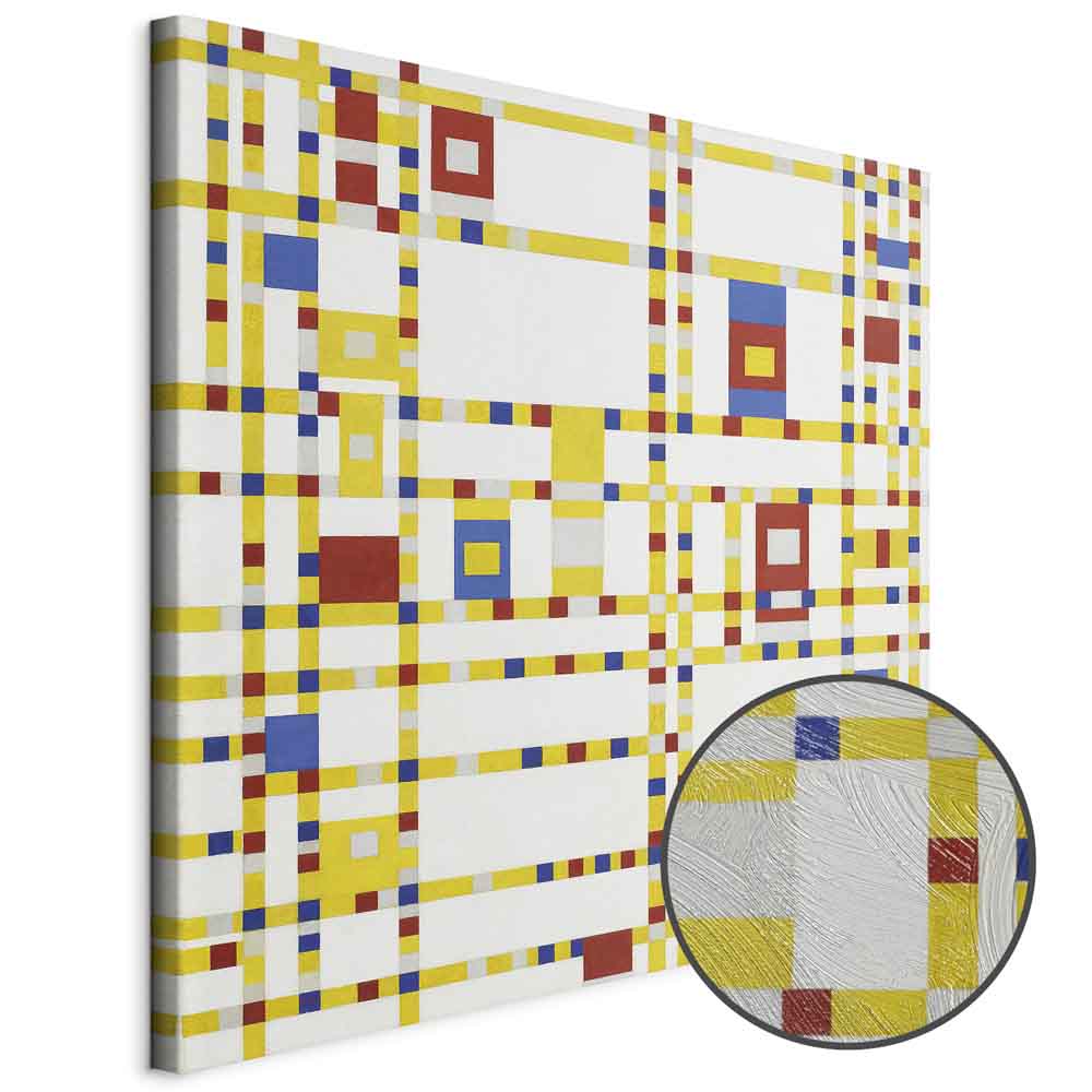 Mondrian Broadway Boogie Woogie Abstract Canvas Print