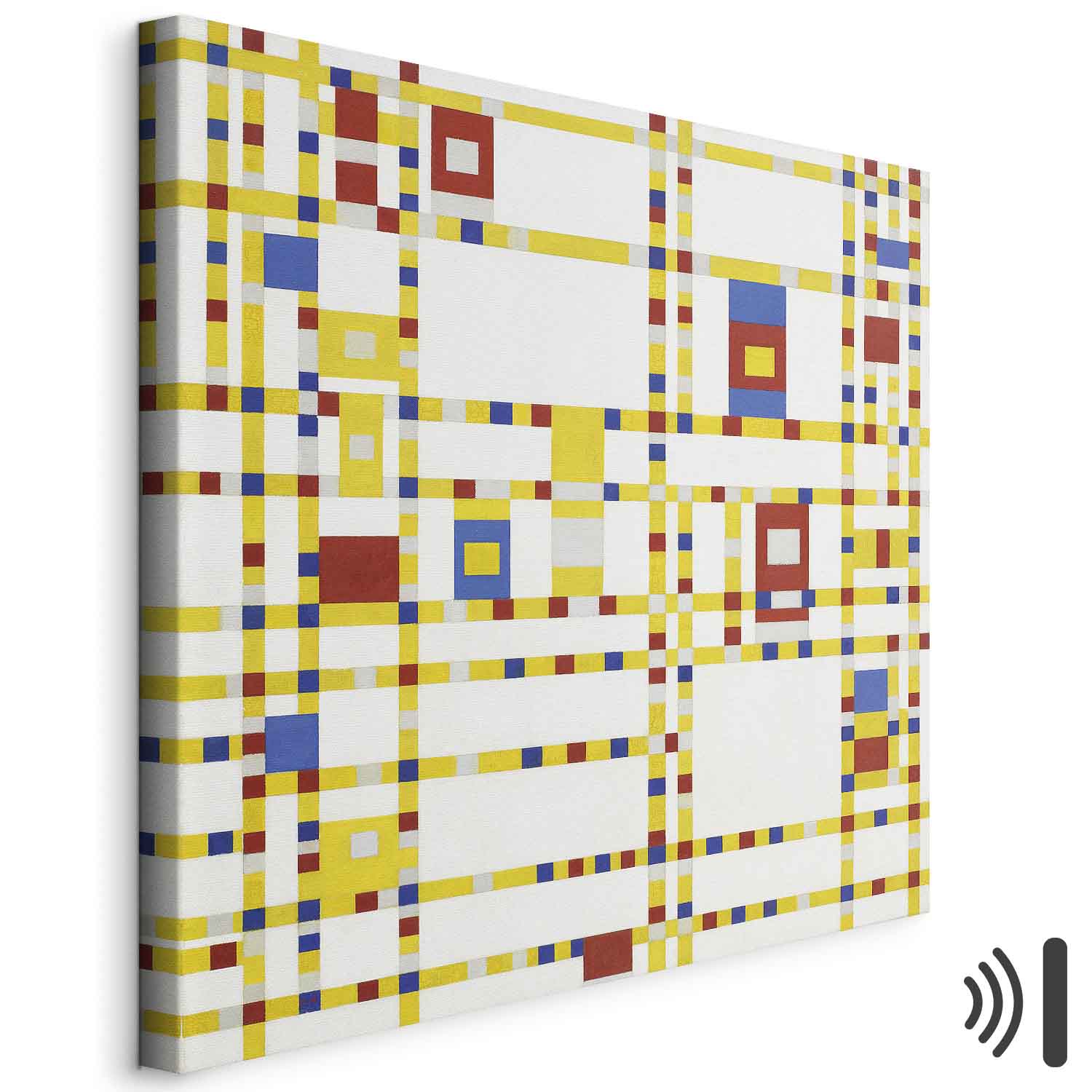 Mondrian Broadway Boogie Woogie Abstract Canvas Print