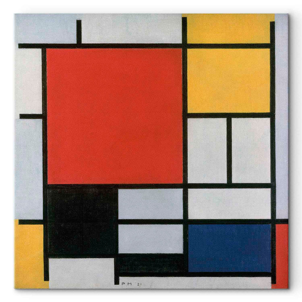 Mondrian Geometric Abstract Canvas Print