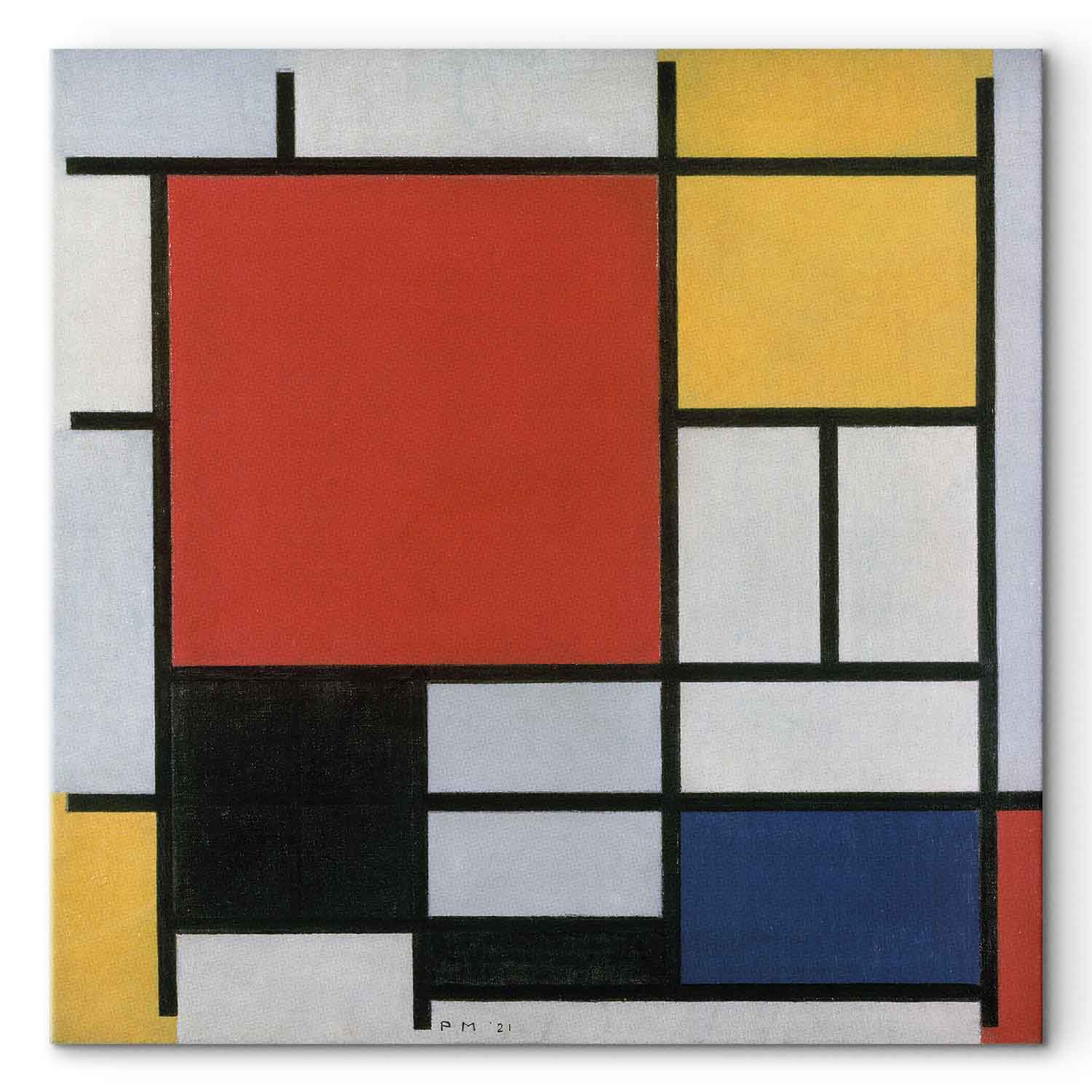 Mondrian Geometric Abstract Canvas Print