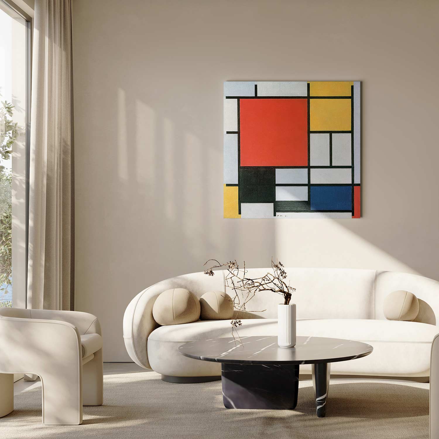 Mondrian Geometric Abstract Canvas Print