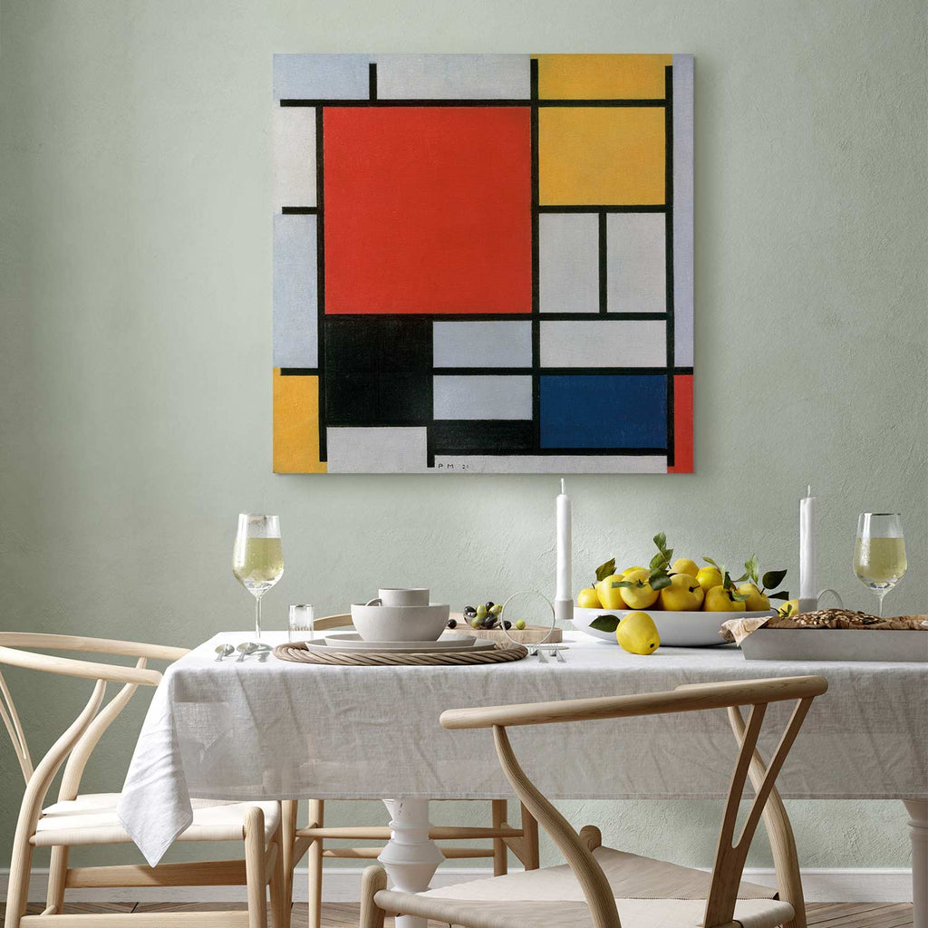 Mondrian Geometric Abstract Canvas Print