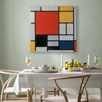 Mondrian Geometric Abstract Canvas Print