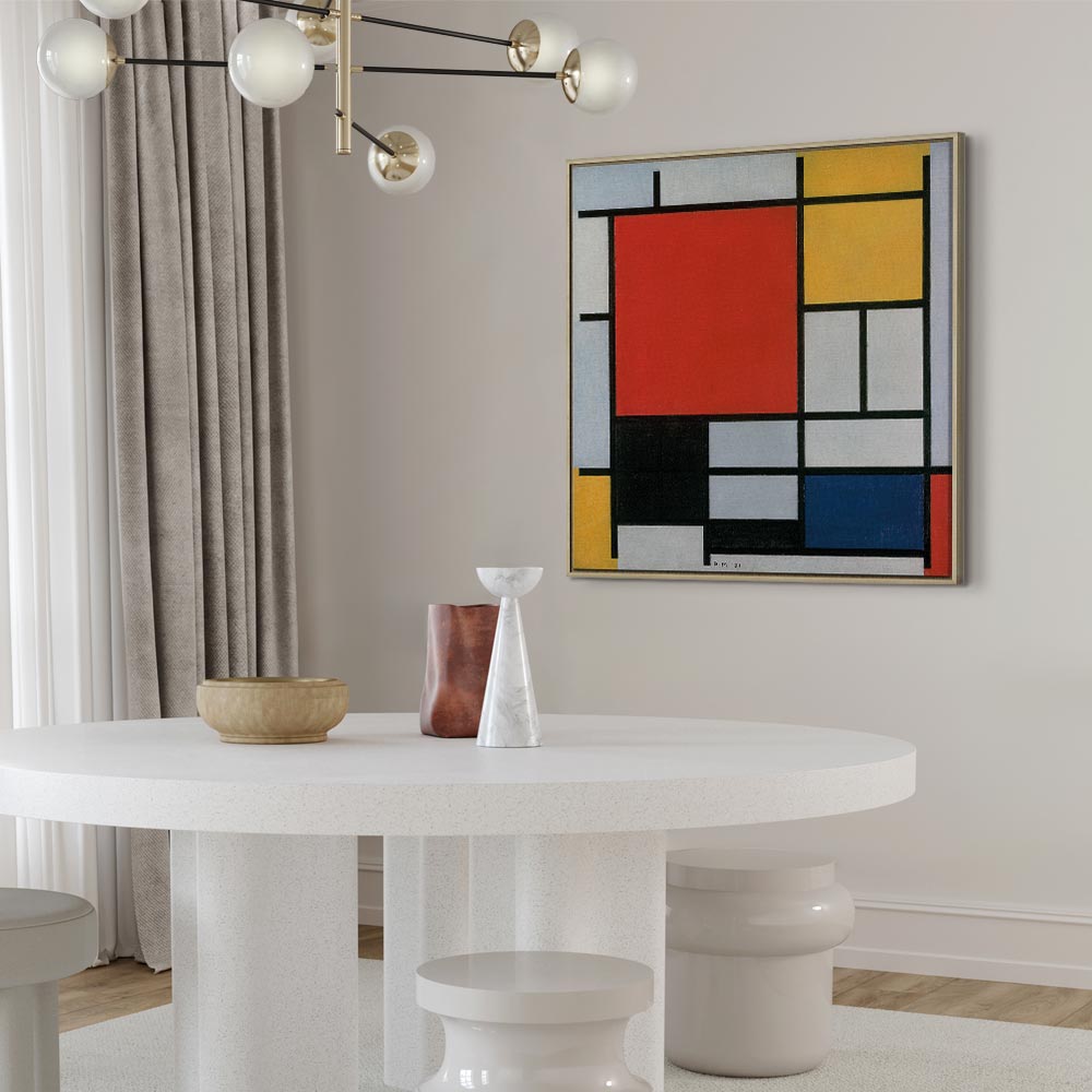 Mondrian Geometric Abstract Canvas Print