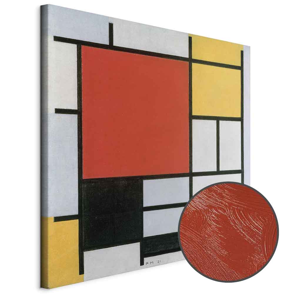 Mondrian Geometric Abstract Canvas Print