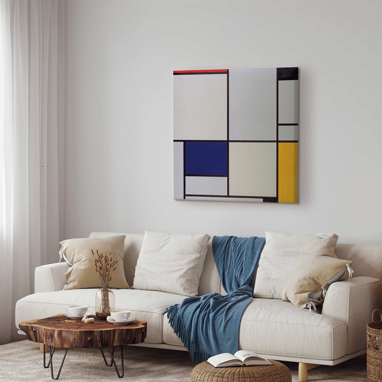 Mondrian Tableau I Geometric Abstract Canvas Print