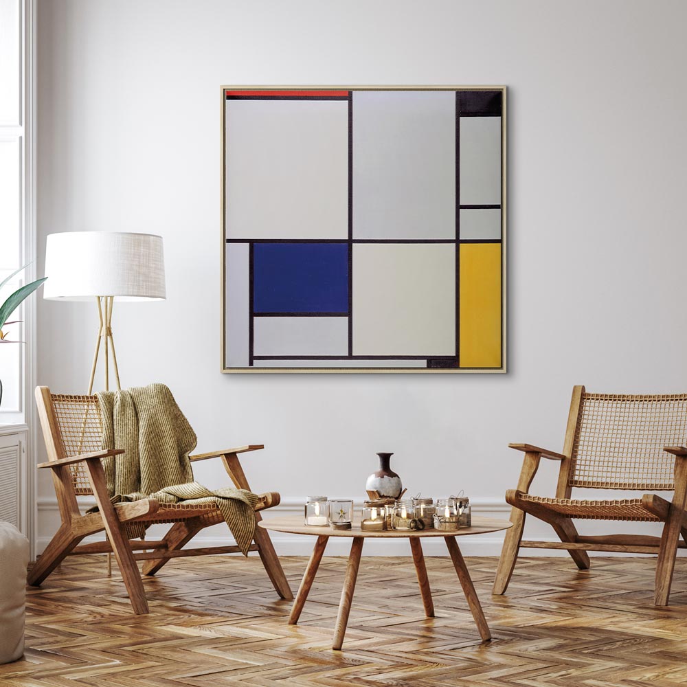 Mondrian Tableau I Geometric Abstract Canvas Print