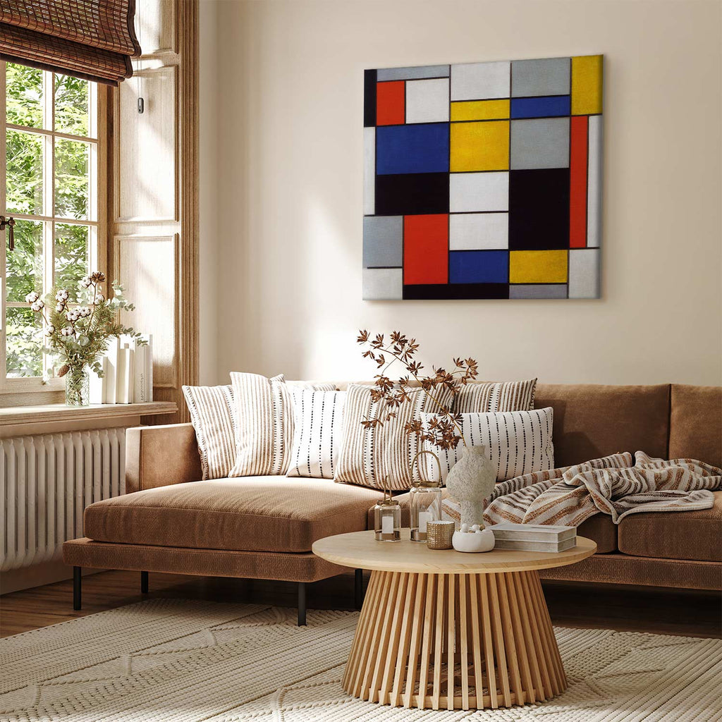 Mondrian Composition A Abstract Geometric Canvas Print