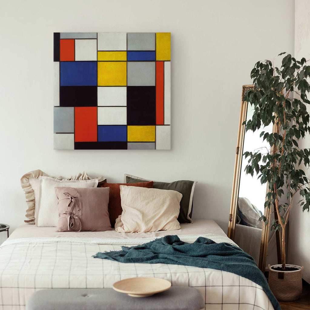 Mondrian Composition A Abstract Geometric Canvas Print