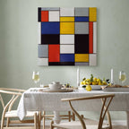 Mondrian Composition A Abstract Geometric Canvas Print