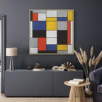 Mondrian Composition A Abstract Geometric Canvas Print