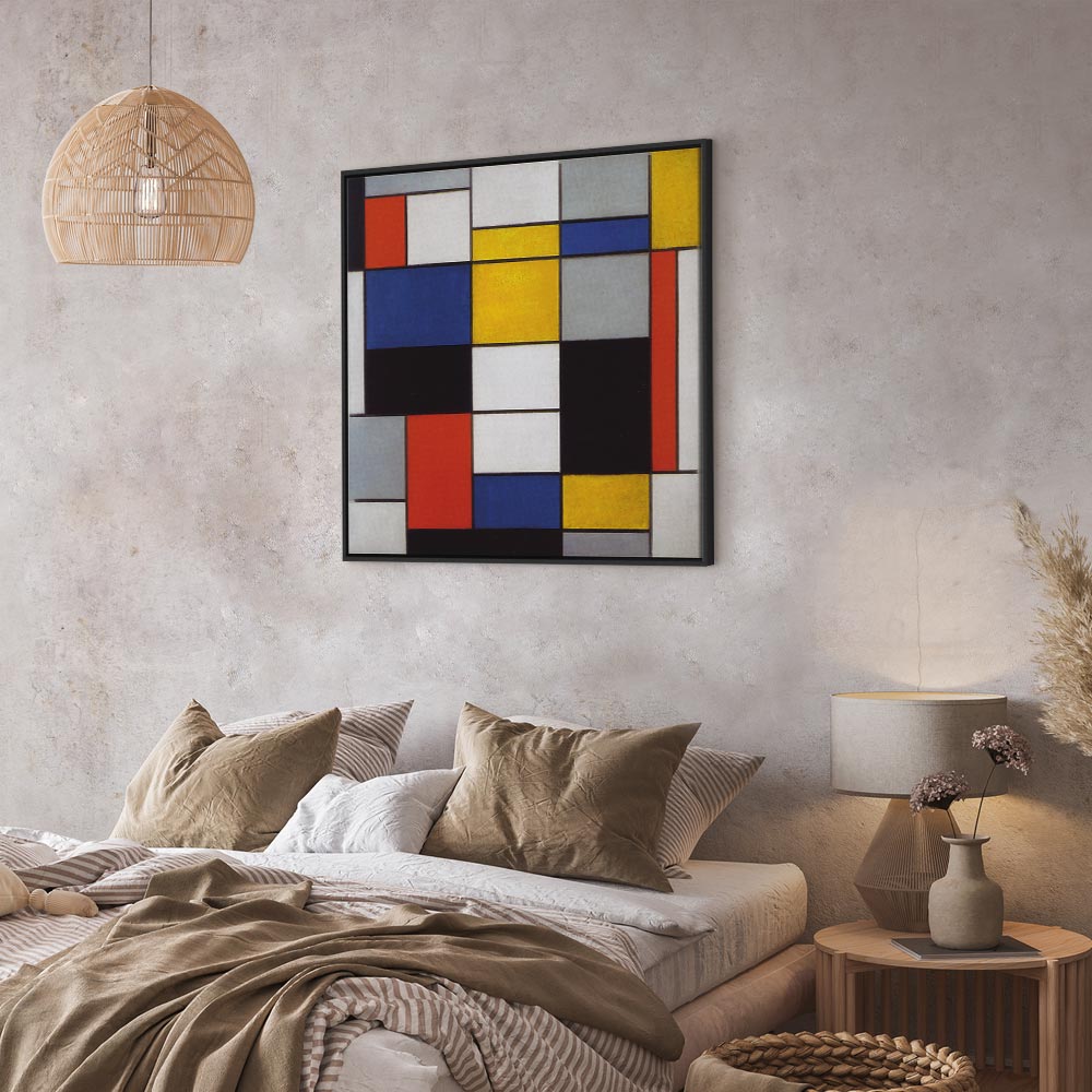 Mondrian Composition A Abstract Geometric Canvas Print