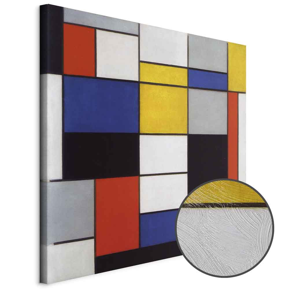 Mondrian Composition A Abstract Geometric Canvas Print