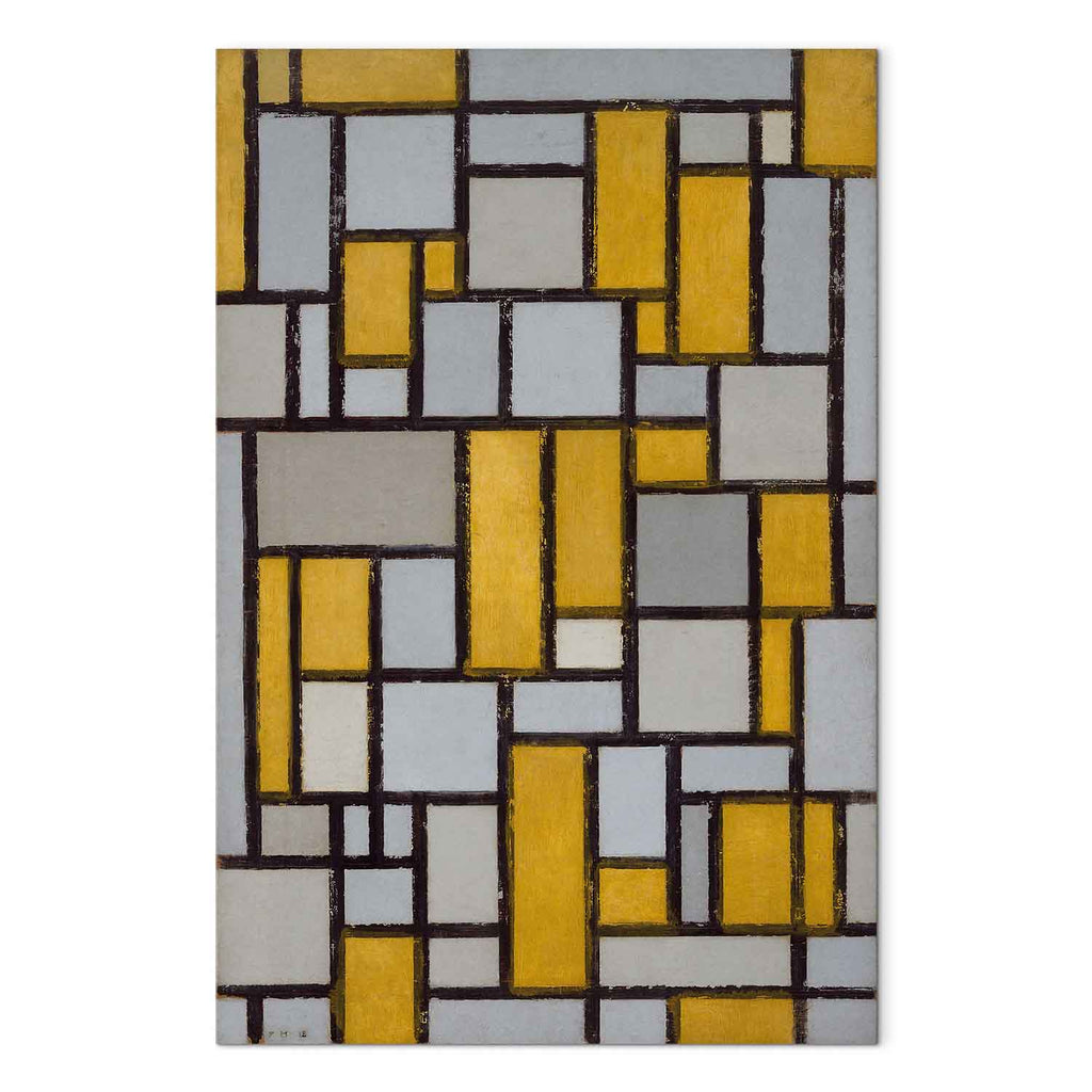 Mondrian Grid Abstract Modern DIY Large Canvas Print