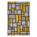 Mondrian Grid Abstract Modern DIY Large Canvas Print