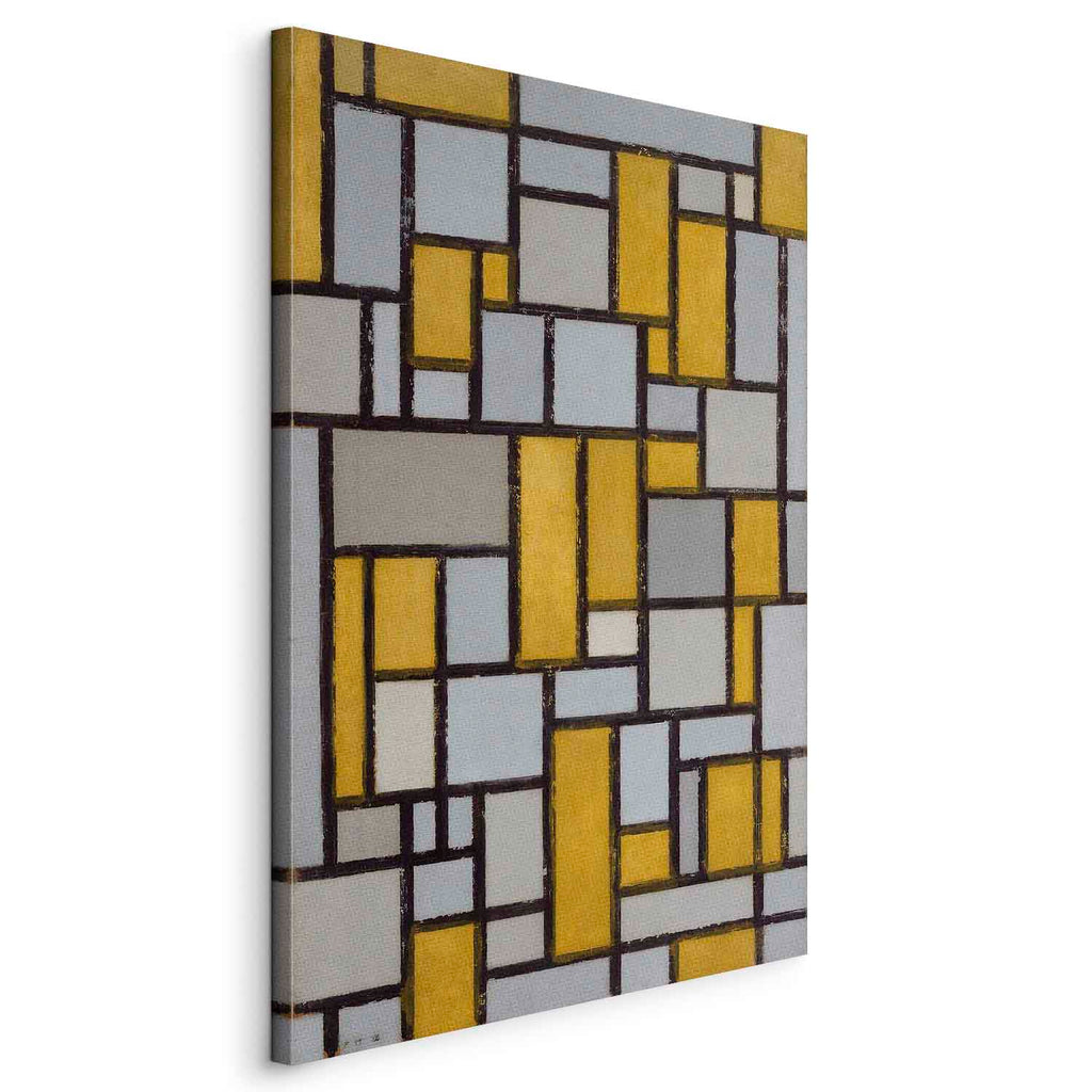 Mondrian Grid Abstract Modern DIY Large Canvas Print
