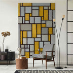 Mondrian Grid Abstract Modern DIY Large Canvas Print