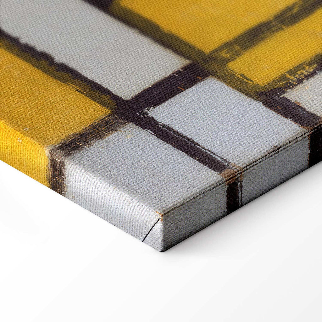 Mondrian Abstract Grid Modern Canvas Print