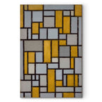 Mondrian Abstract Grid Modern Canvas Print