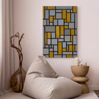 Canvas Print - Composition with grid 1