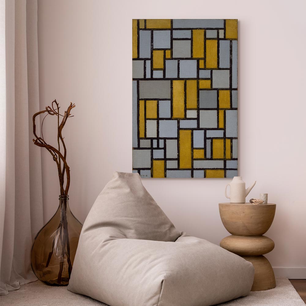Canvas Print - Composition with grid 1
