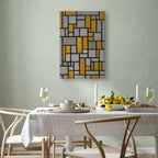 Mondrian Abstract Grid Modern Canvas Print