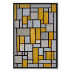 Mondrian Abstract Grid Modern Canvas Print