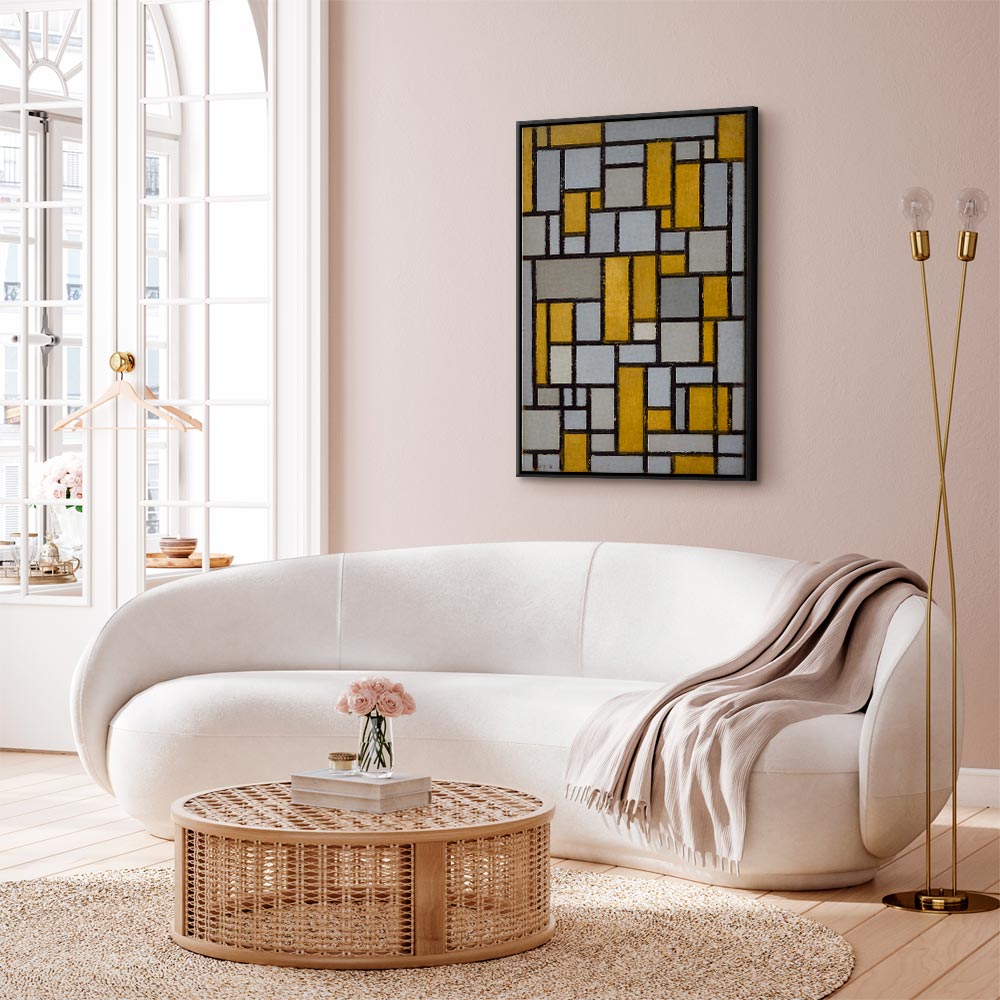 Canvas Print - Composition with grid 1