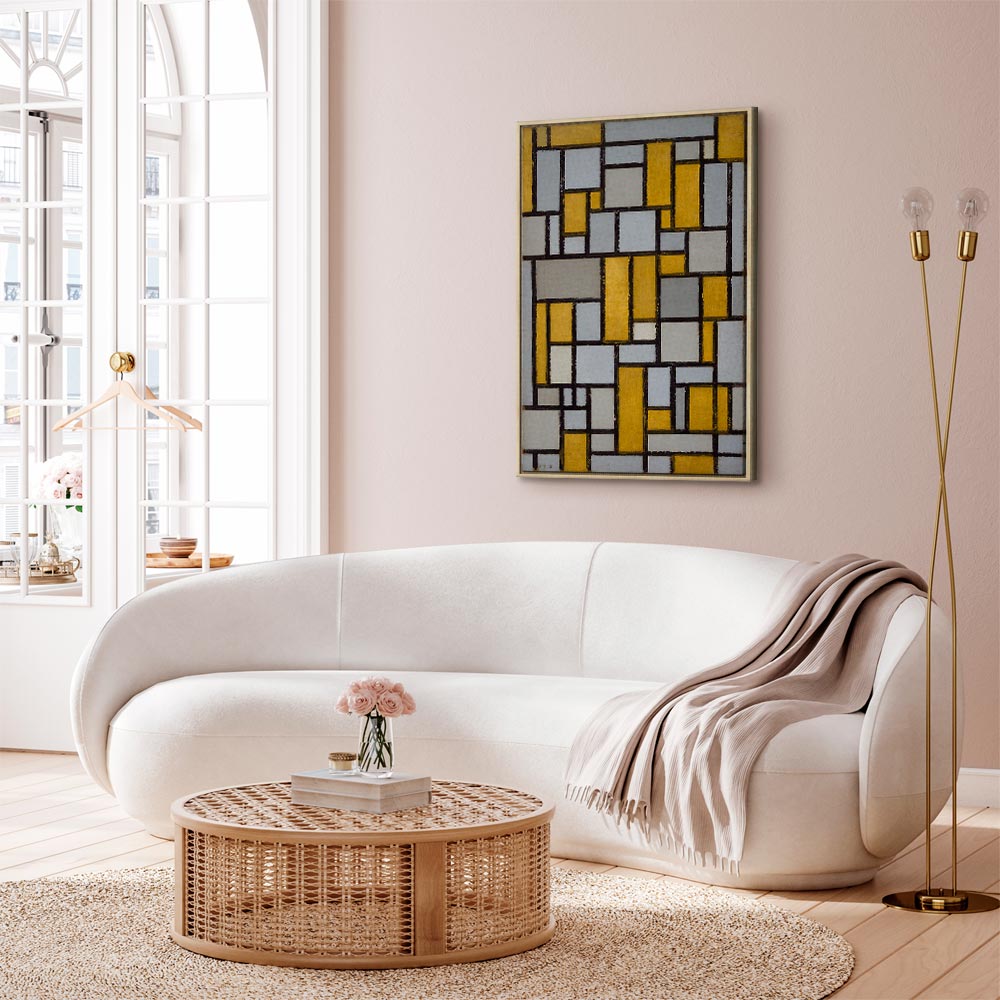 Canvas Print - Composition with grid 1