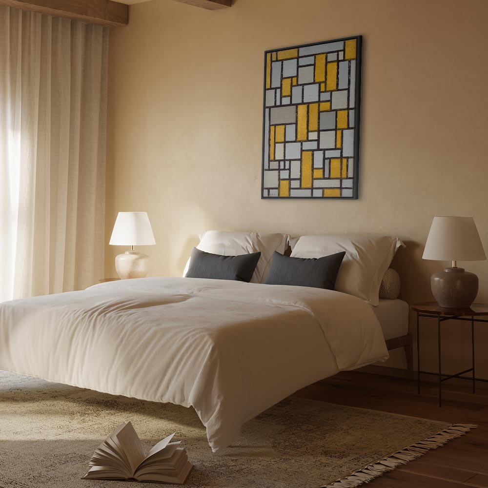 Canvas Print - Composition with grid 1