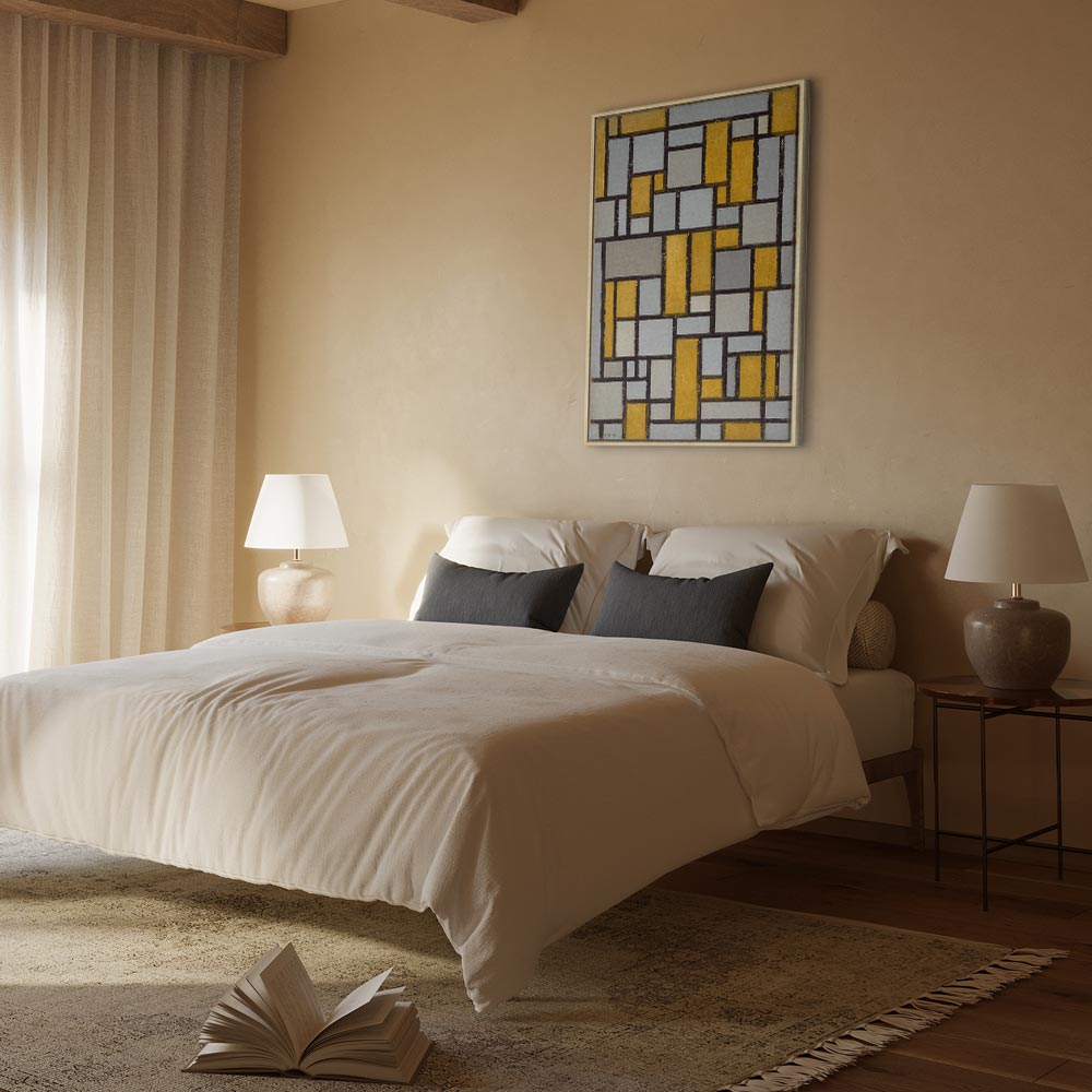 Canvas Print - Composition with grid 1