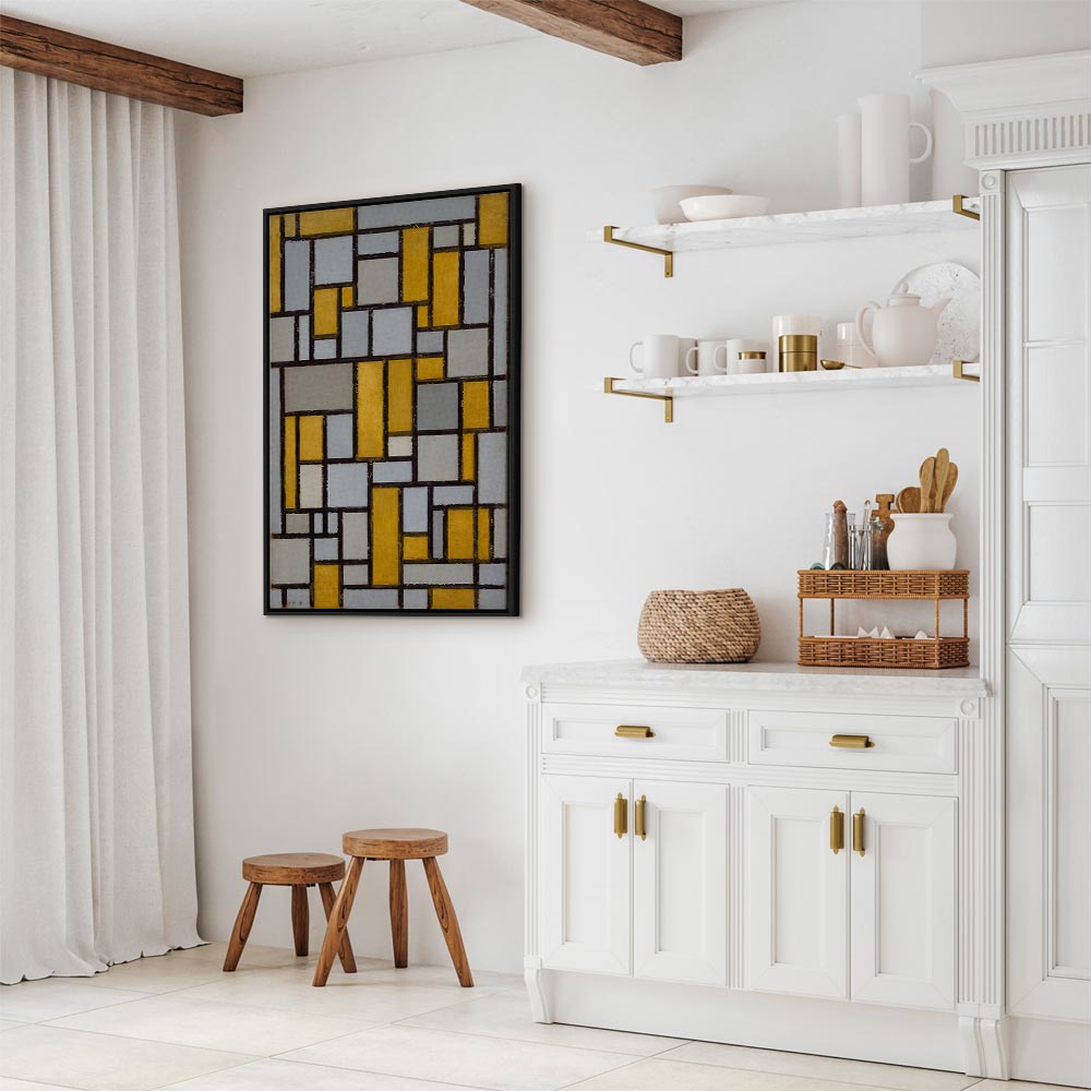 Canvas Print - Composition with grid 1