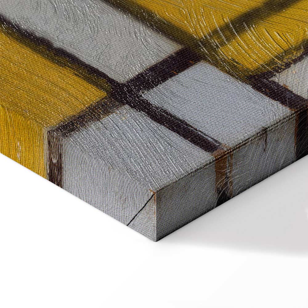 Mondrian Abstract Grid Modern Canvas Print