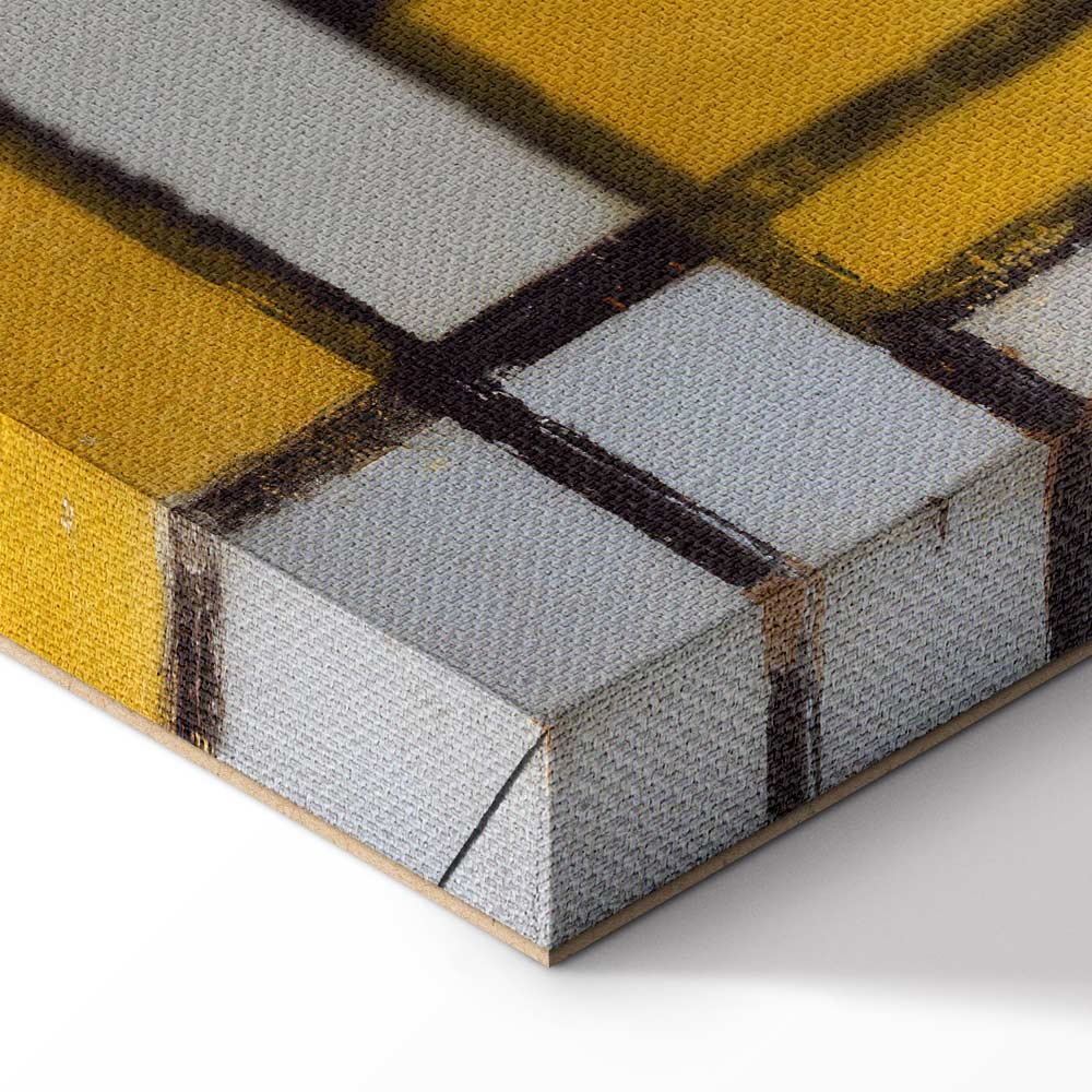 Mondrian Abstract Grid Modern Canvas Print