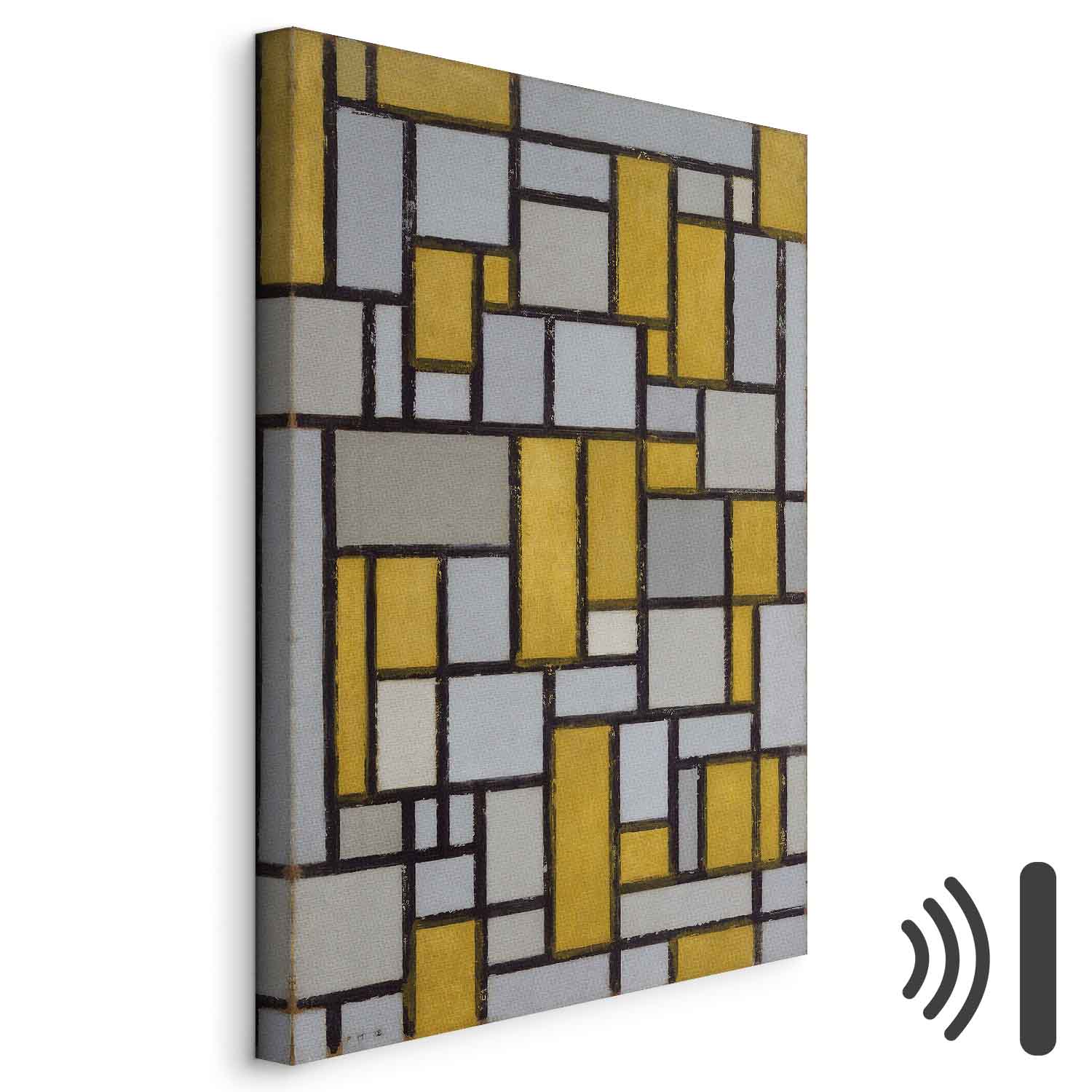 Mondrian Abstract Grid Modern Canvas Print
