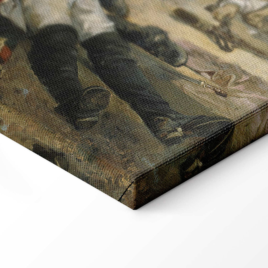 Monteleon Barracks Battle Classic Canvas Print